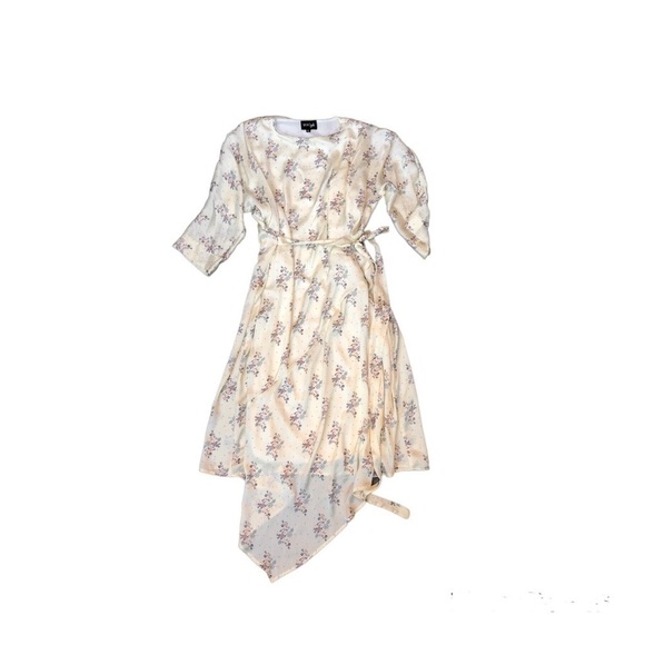 WUKOGALS floral long asymmetric dress size L - Picture 8 of 10